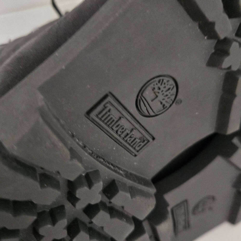 Timberland Toddler Premium 6" Black Leather Lace-Up Ankle Boots Hiking Combat 11 - Picture 7 of 8